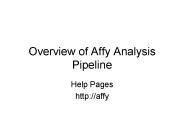 Overview of Affy Analysis Pipeline