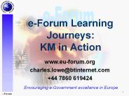 e-Forum Learning Journeys: KM in Action