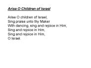 Arise O Children of Israel