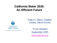 California Water 2030: An Efficient Future PowerPoint PPT Presentation