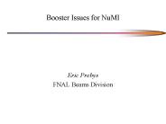 Booster Issues for NuMI