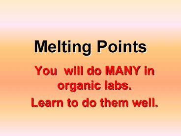 Melting Points