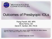 Outcomes of Presbyopic Intraocular Lens Implants ID: 414200