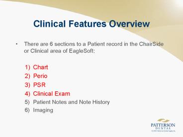 Clinical Features Overview