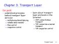 Chapter 3: Transport Layer PowerPoint PPT Presentation