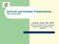 Schools and Disaster Preparedness PAS Toronto 2007 PowerPoint PPT Presentation