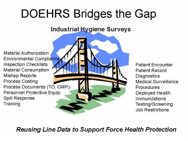 DOEHRS Bridges the Gap