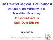 The Effect of Regional Occupational