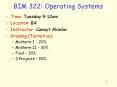 BIM 322: Operating Systems PowerPoint PPT Presentation