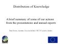 Distribution of Knowledge PowerPoint PPT Presentation