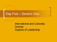 Day Five Section One PowerPoint PPT Presentation