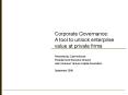 Corporate Governance: A tool to unlock enterprise value at private firms PowerPoint PPT Presentation