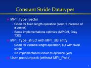 Constant Stride Datatypes