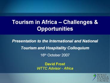 Tourism in Africa 