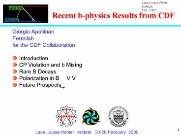 Lake Louise Winter Institute