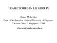 TRAJECTORIES IN LIE GROUPS PowerPoint PPT Presentation
