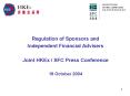 Regulation of Sponsors and PowerPoint PPT Presentation