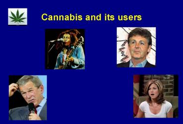 Cannabis and its users