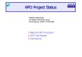 HPD Project Status PowerPoint PPT Presentation