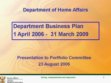Department of Home Affairs