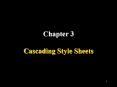 Chapter 3 Cascading Style Sheets PowerPoint PPT Presentation