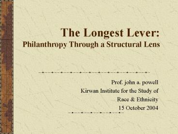 Prof' john a' powell