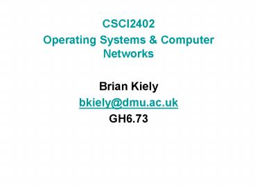 CSCI2402 presentation | free to view