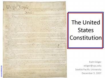 The United States Constitution