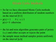 Monte Carlo Methods