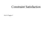 Constraint Satisfaction