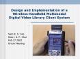 Design and Implementation of a Wireless Handheld Multimodal Digital Video Library Client System PowerPoint PPT Presentation