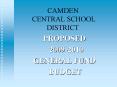 CAMDEN CENTRAL SCHOOL DISTRICT PowerPoint PPT Presentation