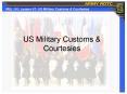 US Military Customs PowerPoint PPT Presentation