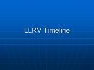 LLRV Timeline