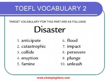 TOEFL VOCABULARY 2