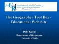 The Geographer Tool Box - Educational Web Site PowerPoint PPT Presentation
