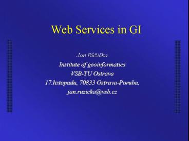 Web Services in GI