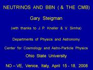 NEUTRINOS AND BBN (