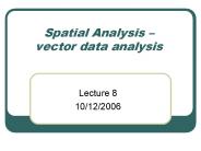 Spatial Analysis vector data analysis