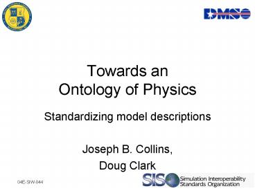 Towards an Ontology of Physics