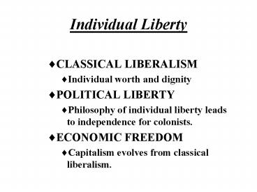 Individual Liberty