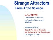 Strange Attractors From Art to Science