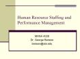 Human Resource Staffing and Performance Management PowerPoint PPT Presentation