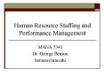 Human Resource Staffing and Performance Management PowerPoint PPT Presentation