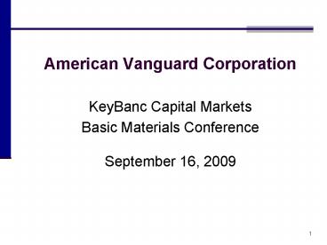 American Vanguard Corporation