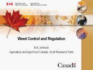 Weed Control and Regulation