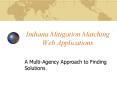 Indiana Mitigation Matching Web Applications PowerPoint PPT Presentation