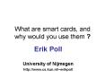 What are smart cards, and why would you use them PowerPoint PPT Presentation