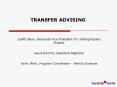 TRANSFER ADVISING PowerPoint PPT Presentation