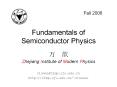 Fundamentals%20of%20Semiconductor%20Physics PowerPoint PPT Presentation